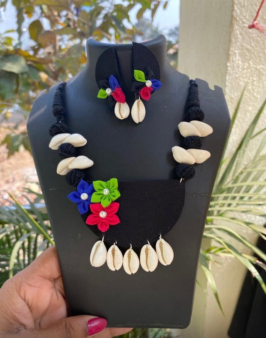 Handmade fabric necklace