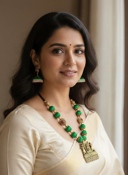 Silk thread doli design necklace