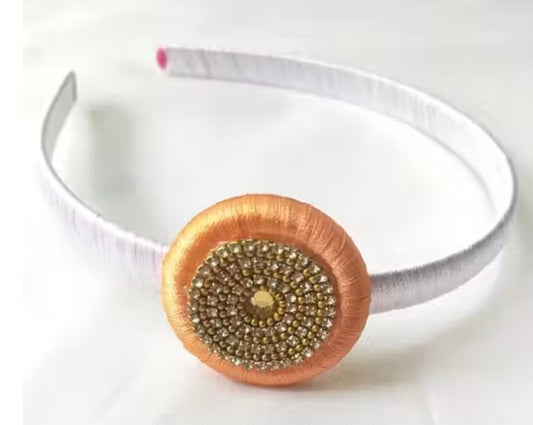 Silk thread hair band