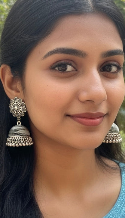 Oxidised jhumka