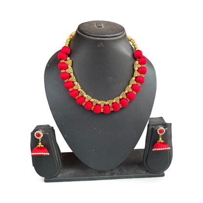 Silk thread choker set