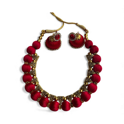 Silk thread choker set