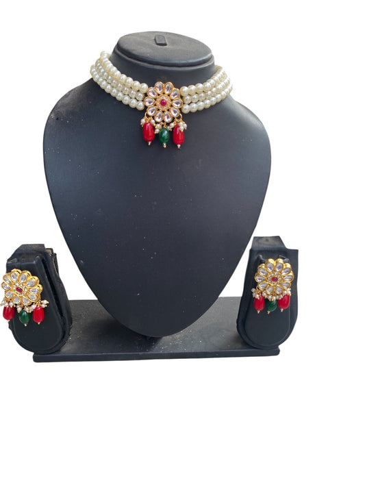 Kundan choker floral