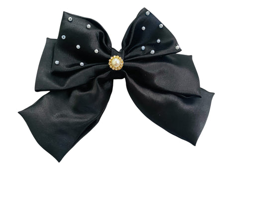 Hair bow multilayered (black)