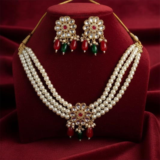 Kundan choker floral